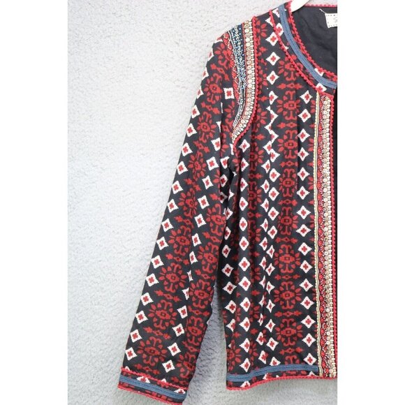 Sheryl Crow Long Sleeve Southwestern Open Front Topper-Size Medium-Beaded - Picture 3 of 12